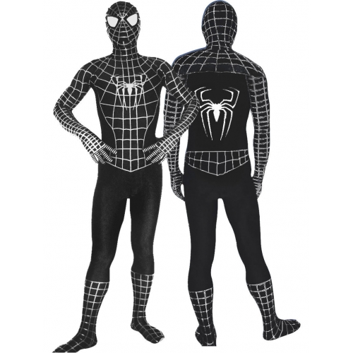 Full Body Black Spiderman Costume